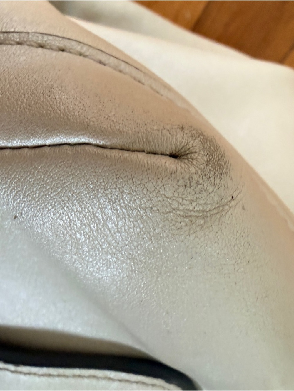 Coach F15447 Beige Leather Satchel w/ Strap Lavender Lining/silver hardware - Picture 11 of 16